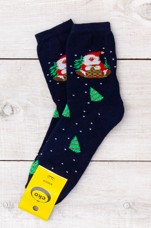 Шкарпетки для хлопчика юніори (зима) "Новорічні"